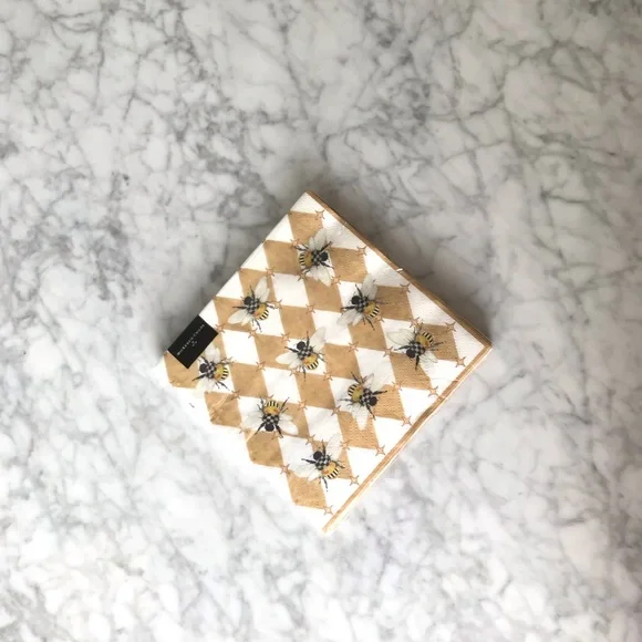 Mackenzie Childs Queen Bee Dinner Paper Napkins - Picture 2 of 3